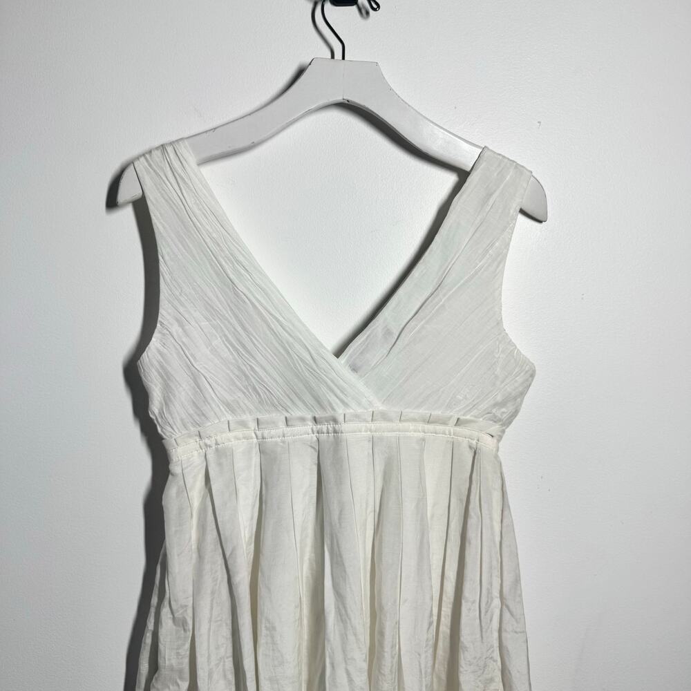 GAP White Empire Waist Dress Y2K 6 Sleeveless Summer‎ Sundress Romantic Boho - Picture 5 of 11